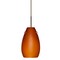 Besa Lighting Pera 9 Cord Pendant, Amber Matte, Bronze Finish, 1x100W Incandescent 1JT-412680-BR - alternate 1
